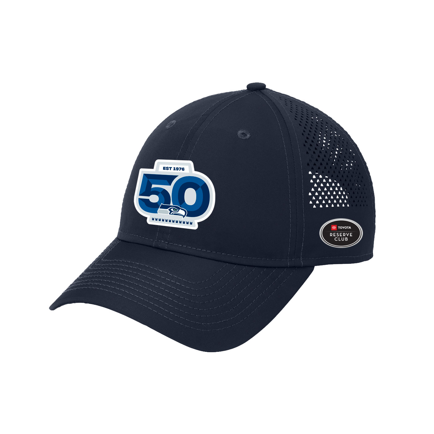 Seattle Seahawks New Era Perforated Performance Cap TRC Navy 