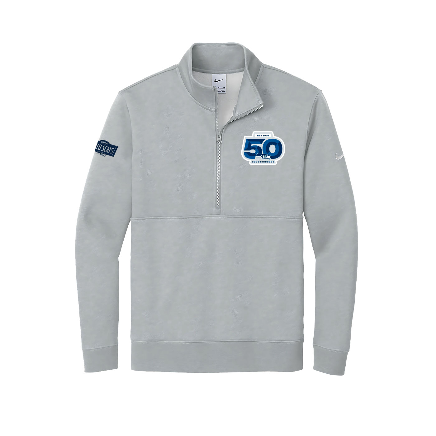 Seattle Seahawks Nike Club Fleece ½ Zip DFS Dark Grey
