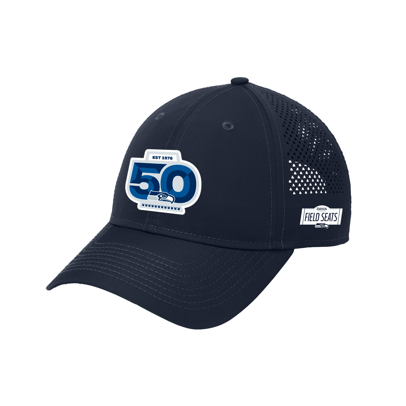 Seattle Seahawks New Era Perforated Performance Cap DFS Navy 