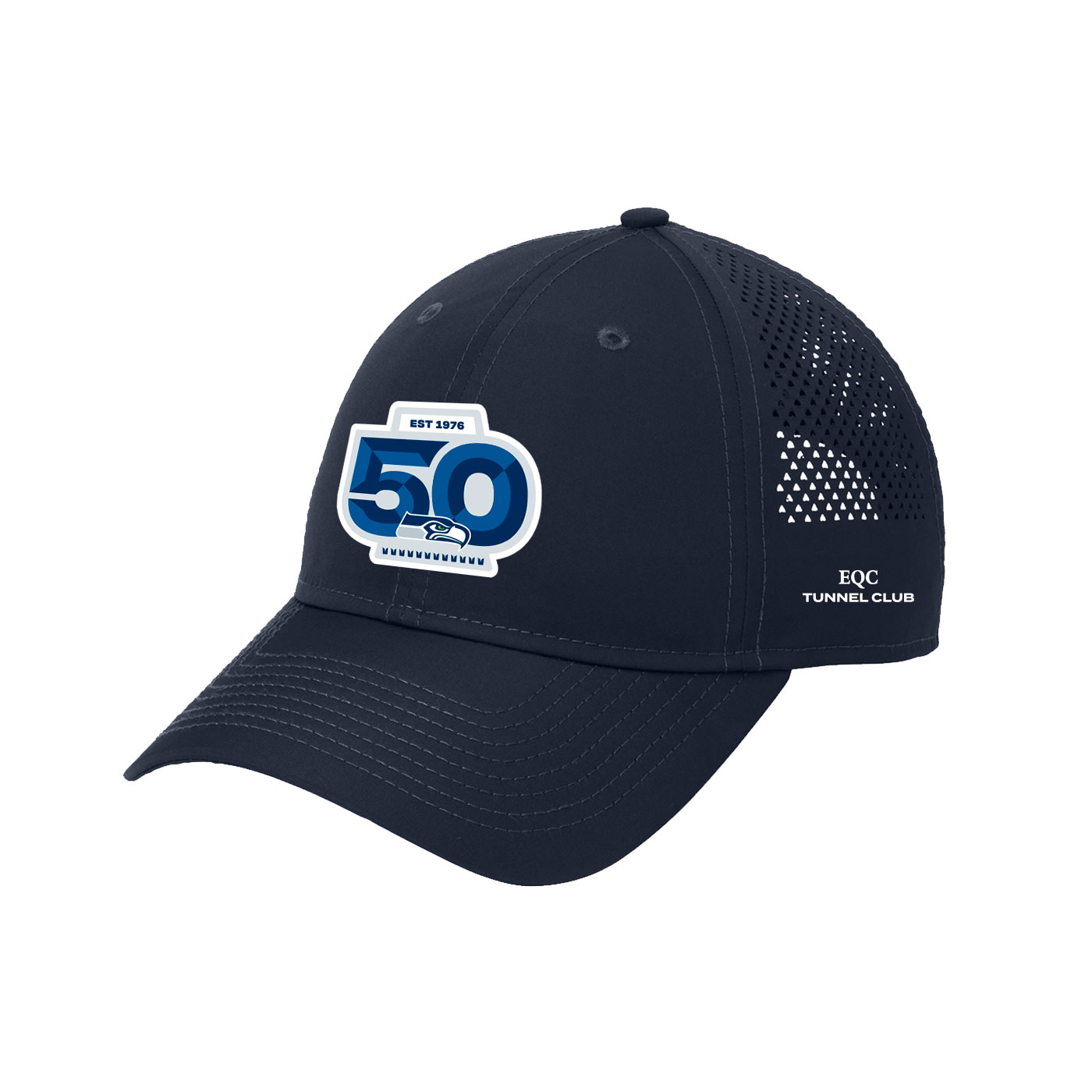 Seattle Seahawks New Era Perforated Performance Cap EQC Navy 